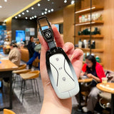 Fragrant Car Aeolus L8 Key Cover Gradient Black White Standard Option b: gradient black & white single bag + round buckle