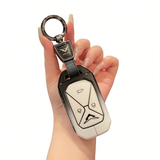 Kaiyi Kunlun Car Key Cover Gradient Black White Standard Type a gradient black and white single bag + round buckle In Australia - Darrahopens