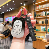 Kaiyi Kunlun Car Key Cover Gradient Black White Standard Option b: gradient black & white single bag + white leather cord clasp