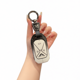 Kaiyi Kunlun Car Key Cover Gradient Black White Standard Type b gradient black and white single bag + round buckle In Australia - Darrahopens