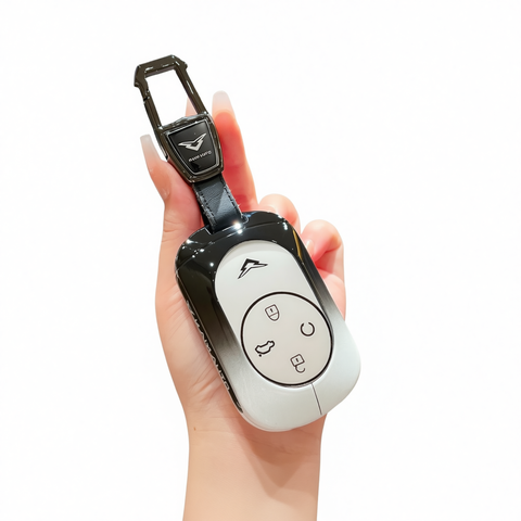 Kaiyi Kunlun Car Key Cover Gradient Black White Standard C style gradient black and white single bag + metal buckle In Australia - Darrahopens
