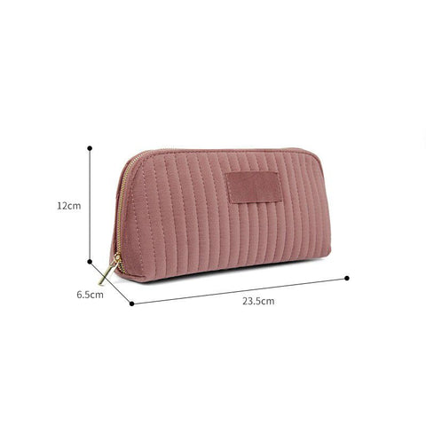 Great Velvet Travel Storage Bag Makeup Organizer Dirty pink