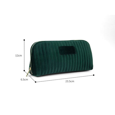 Great Velvet Travel Storage Bag Makeup Organizer Olive green In Australia - Darrahopens