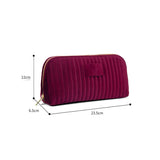 Great Velvet Travel Storage Bag Makeup Organizer Wine red In Australia - Darrahopens