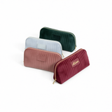 Great Velvet Travel Storage Bag Makeup Organizer Wine red In Australia - Darrahopens