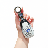 Leading xuan Subaru Key Case Zinc Alloy Standard Gradient black and white single bag + round buckle In Australia - Darrahopens