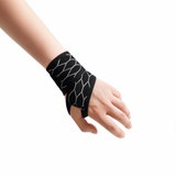Sports Wristband Compression Sweat Band Midnight black - 2-pack [breathable, no-show] One Size
