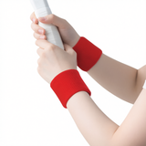 Thickened Wristbands Polyester Basketball Training China red - [high-stretch, non-binding, comfortable & breathable] Single [one size fits all] In Australia - Darrahopens