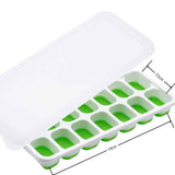 14 Cube Silicone Ice Tray with Lid Medium Green Set In Australia - Darrahopens