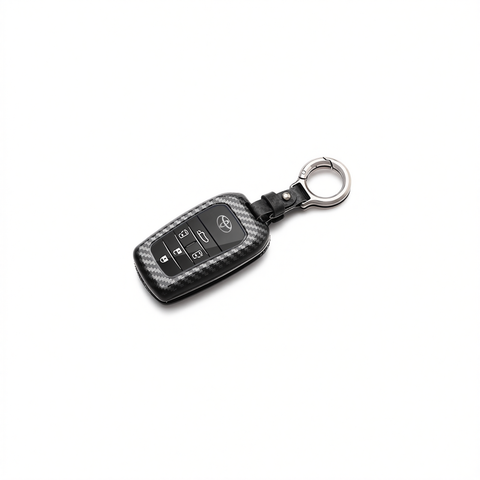 Fragrant Car Island Toyota Sienna Key Cover Carbon. Bagged D type transparent silicone [carbon fiber black] round belt buckle