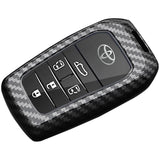 Fragrant Car Island Toyota Sienna Key Cover Carbon. Bagged D type 5-button [carbon fiber black] round car logo buckle