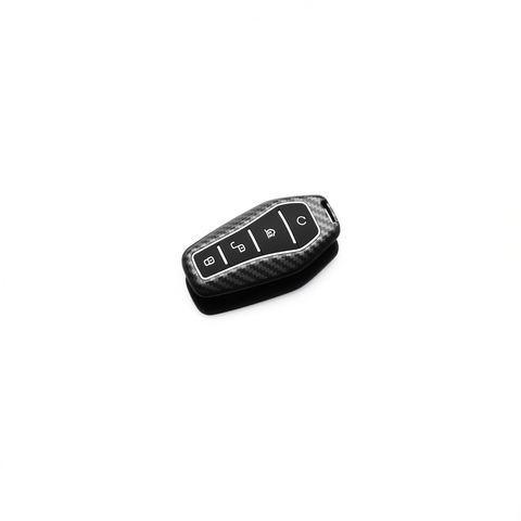 Fragrant Car Island Key Cover for BYD Tang Dmi. Bagged Model b 4-button [carbon fiber black] single shell In Australia - Darrahopens