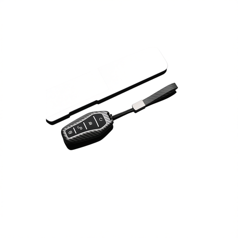 Fragrant Car Island Key Cover for BYD Tang Dmi. Bagged Model b 4-button [carbon fiber black] lanyard In Australia - Darrahopens