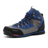 Men Hiking Shoes High Top Waterproof Leather 8037 8037 gray sapphire blue 47 In Australia - Darrahopens