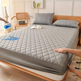 Waterproof Brushed Polyester Fitted Sheet Mattress Dark blue 90*200cm [single fitted sheet]