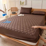 Waterproof Brushed Polyester Fitted Sheet Mattress Dark blue 120*200cm [single fitted sheet] In Australia - Darrahopens