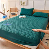 Waterproof Brushed Polyester Fitted Sheet Mattress green 200*220cm [single fitted sheet] In Australia - Darrahopens