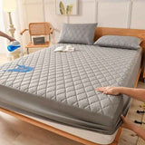 Waterproof Brushed Polyester Fitted Sheet Mattress green 200*220cm [single fitted sheet]