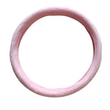 Short Plush Steering Wheel Cover 38cm Pink short plush steering wheel cover