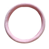 Short Plush Steering Wheel Cover 38cm Pink short plush steering wheel cover