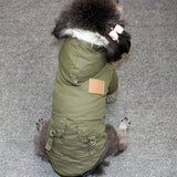 Odd Pet Thickened Cotton Dog Clothes Small Breed Winter Mountaineering clothes navy blue XS In Australia - Darrahopens