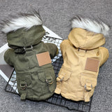 Odd Pet Thickened Cotton Dog Clothes Small Breed Winter Mountaineering clothes navy blue XL In Australia - Darrahopens
