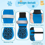 Dog Socks Outdoor Waterproof Non Slip Bone Style Cotton Pink bone style [opp bag] Xl super large sole is about 8.6*20cm [recommended 20-30kg] [pack of four] In Australia - Darrahopens