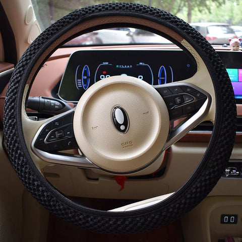 Elastic Steering Wheel Cover 38cm Black In Australia - Darrahopens