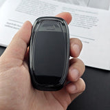 Audi Key Cover Tpu Transparent for A4 A6 Q5 A8 Type b-transparent black [single key cover]