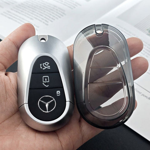 Mercedes Benz Glc300L Key Cover Tpu Case 2023-2026 Type c-transparent black [single key cover] In Australia - Darrahopens