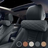 Car Neck Pillow Memory Foam Leather Black In Australia - Darrahopens