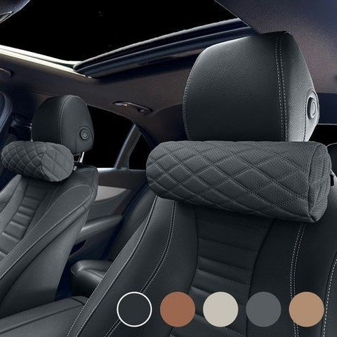 Car Neck Pillow Memory Foam Leather Black In Australia - Darrahopens