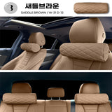 Car Neck Pillow Memory Foam Leather Black Warm gray