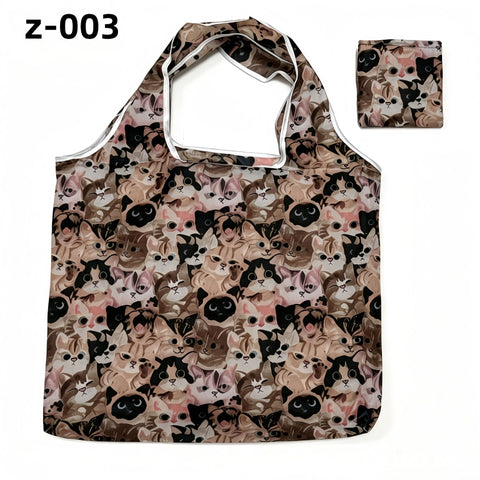 Large Floral Polyester Foldable Shopping Bag Z-003