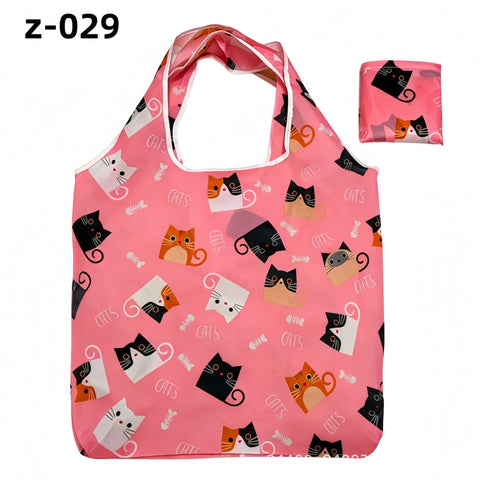 Large Floral Polyester Foldable Shopping Bag Z-029