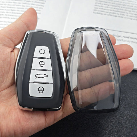 Geely Emgrand Key Cover TPU Transparent Type a - transparent black [single key cover] In Australia - Darrahopens