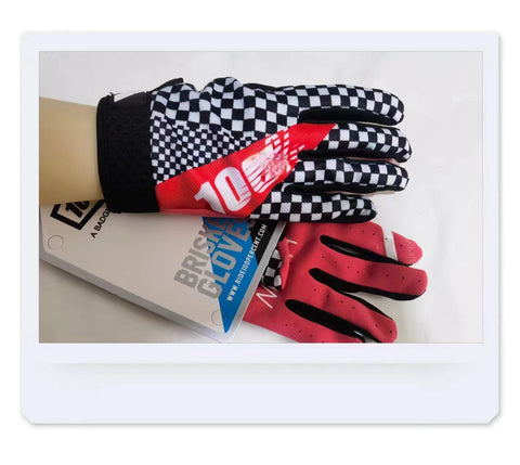 LOHAS FOX Cycling Gloves Nylon Wear Resistant Long. Black and white plaid In Australia - Darrahopens
