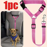 Li hang Pet Car Seat Belt Dog Harness Safety Rope Deep pink In Australia - Darrahopens