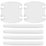 Ning z Car Door Handle Anti Scratch Sticker Transparent Door bowl/4 pieces Snow@flan In Australia - Darrahopens