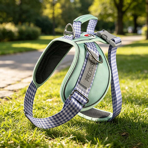 Synergy Plaid Dog Harness Vest Polyester XL19 Green In Australia - Darrahopens