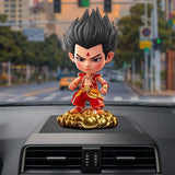 Nezha Bobblehead Car Dashboard Ornament Resin Nezha [black hair]