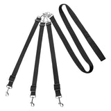Chihuahua Pet Leash Double Headed Nylon 126cm Black Traction handle length and width 2.5cm, length 126cm, auxiliary rope width 2.5cm, length 76cm