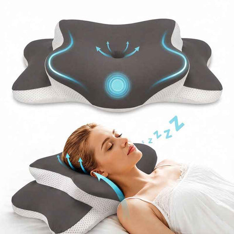 Dream Nest Butterfly Memory Foam Pillow Dark Gray In Australia - Darrahopens