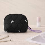 Nylon Semi Circle Makeup Bag Travel Toiletry Organizer
