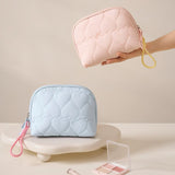 Nylon Semi Circle Makeup Bag Travel Toiletry Organizer