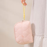 Nylon Semi Circle Makeup Bag Travel Toiletry Organizer