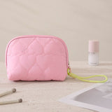 Nylon Semi Circle Makeup Bag Travel Toiletry Organizer