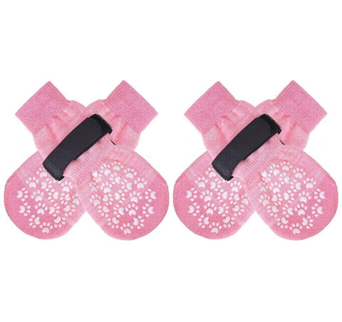 Dog Socks Breathable Anti Slip 4 Pack Cotton