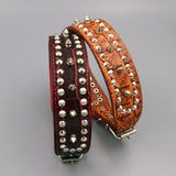 Chenjia Leather Dog Collar Large Breed Blue 4.3*58cm