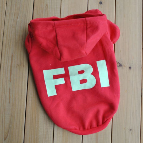 yRL Pet Hooded Sweatshirt Fleece Black Red